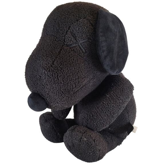 KAWS x Peanuts Snoopy Black Plush 20" Uniqlo Collab Limited Edition Stuffed Toy - Picture 8 of 16
